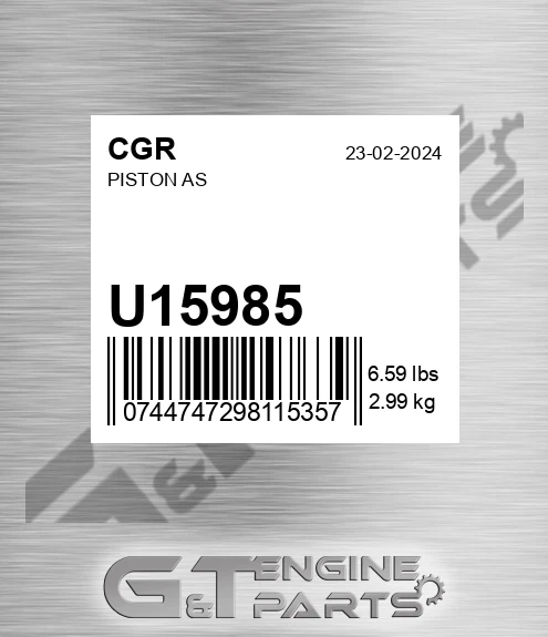 U15985 Piston As