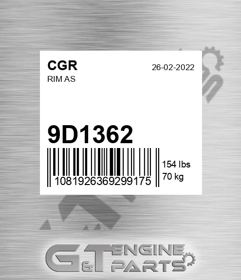 9D1362 Rim As