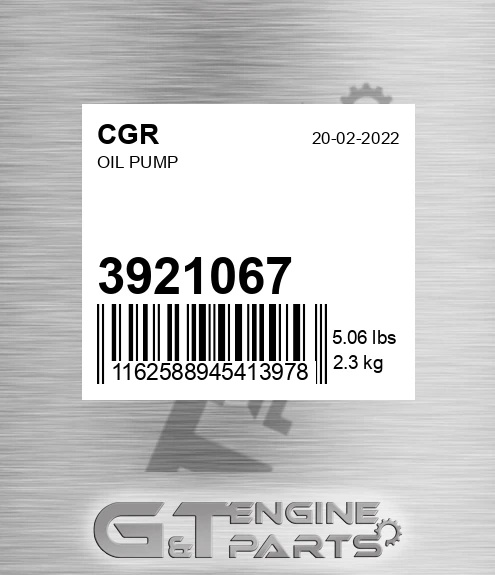 3921067 Oil Pump