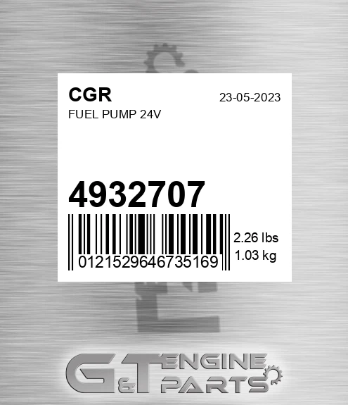 4932707 Fuel Pump 24v