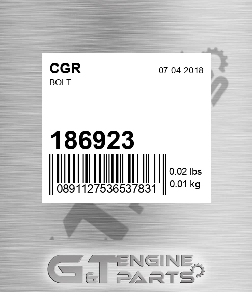 186923 CGR Bolt