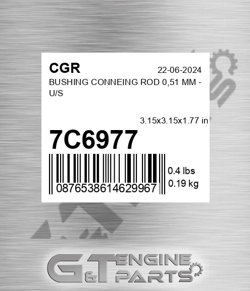 7C6977 Bushing Conneing Rod 0,51 Mm - U/s