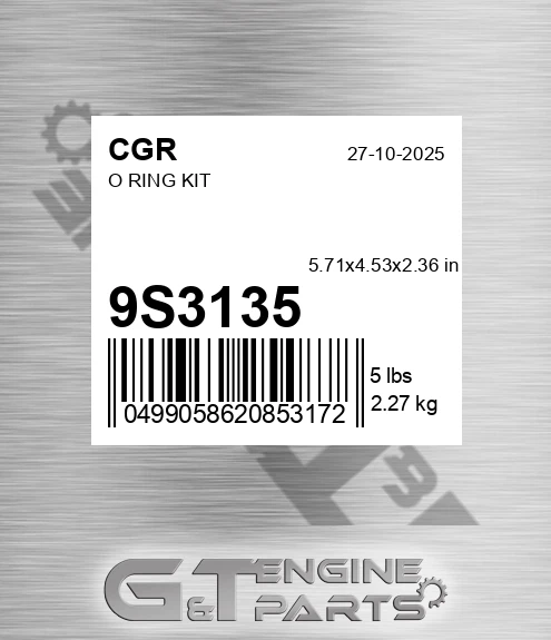 9S3135 CGR O Ring Kit