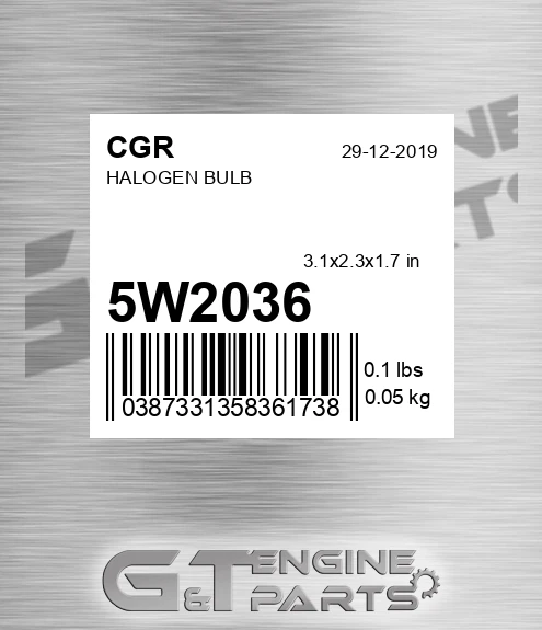 5W2036 CGR Halogen Bulb