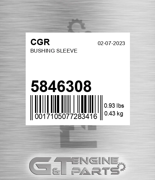 5846308 CGR Bushing Sleeve