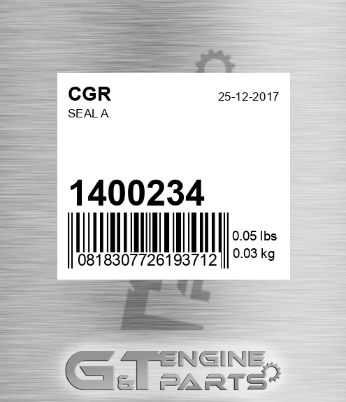 1400234 Seal A. for CGR