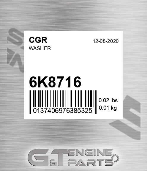 6K8716 Washer