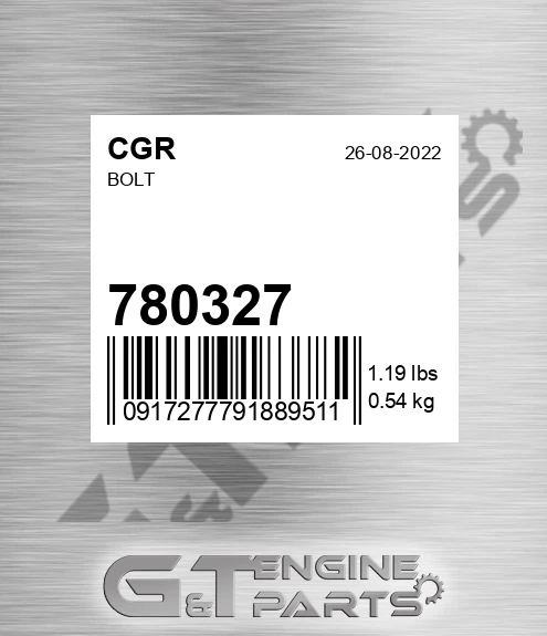 780327 CGR Bolt