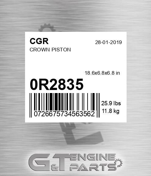 0R2835 CGR Crown Piston