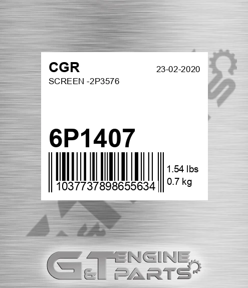 6P1407 Screen -2p3576