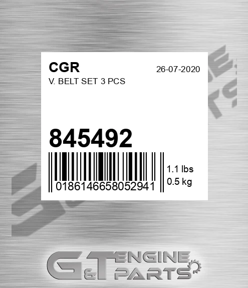 845492 CGR V. Belt Set 3 Pcs
