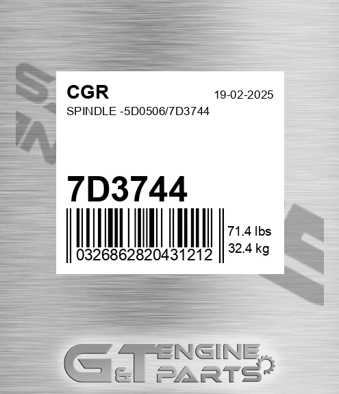7D3744 Spindle -5d0506/
