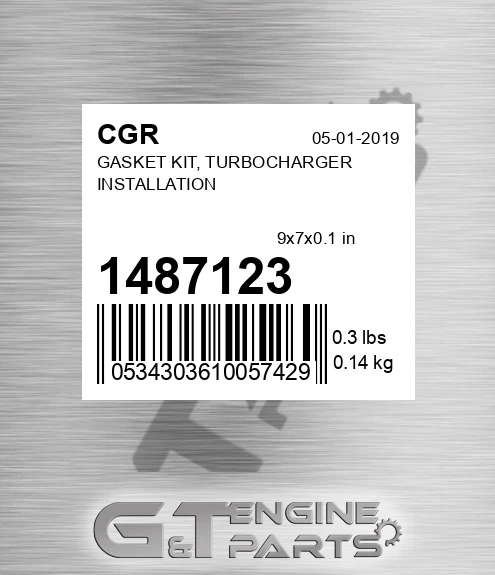 1487123 CGR Gasket Kit, Turbocharger Installation