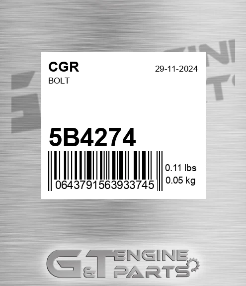5B4274 CGR Bolt