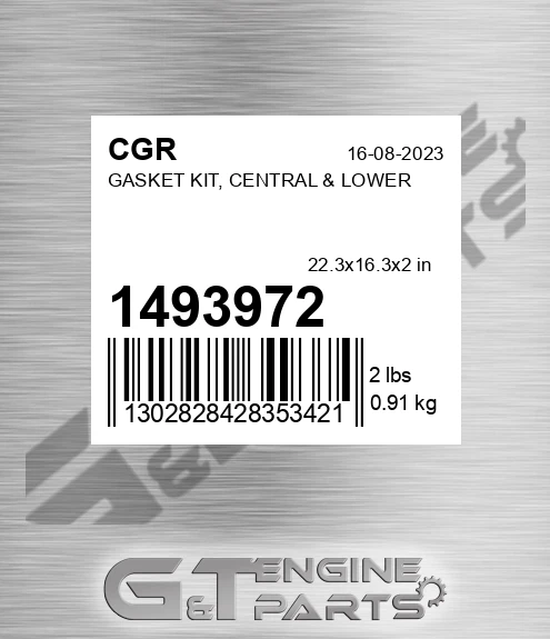 1493972 Gasket Kit, Central & Lower
