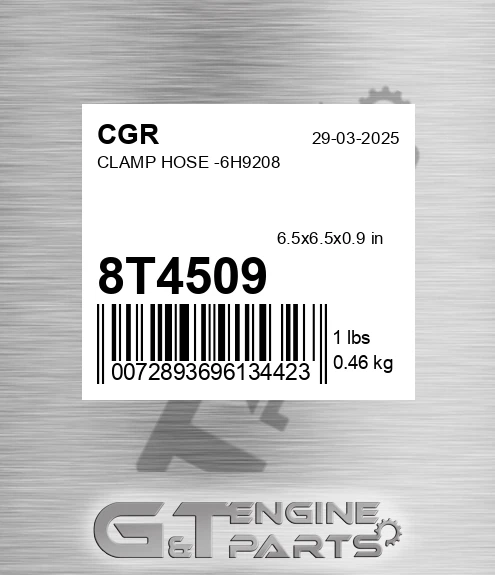 8T4509 Clamp Hose -6h9208 for CGR