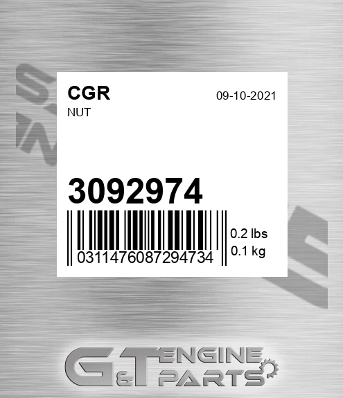 3092974 Nut for CGR