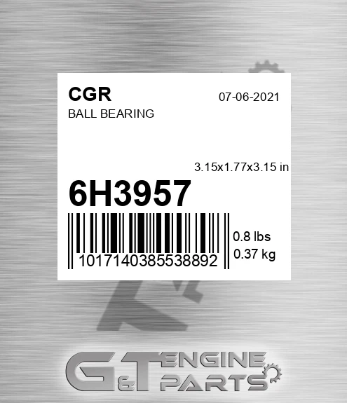 6H3957 CGR Ball Bearing