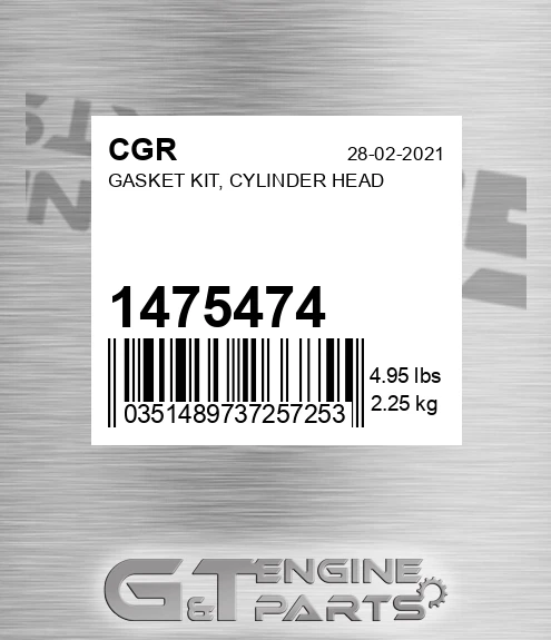 1475474 Gasket Kit, Cylinder Head