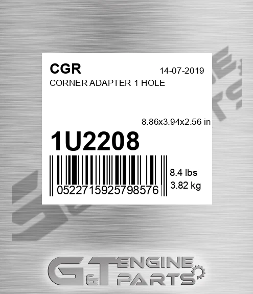 1U2208 CGR Corner Adapter 1 Hole