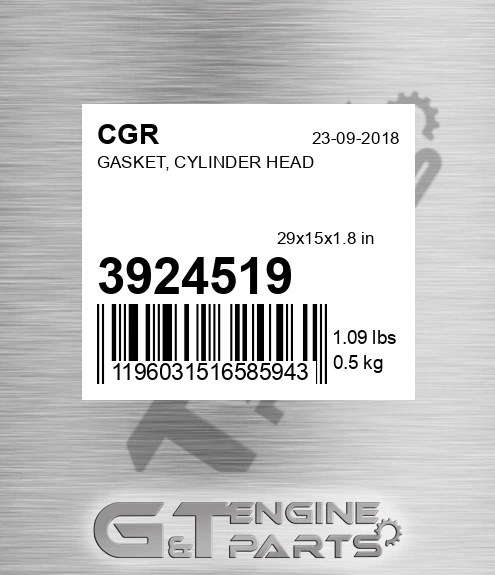 3924519 Gasket, Cylinder Head