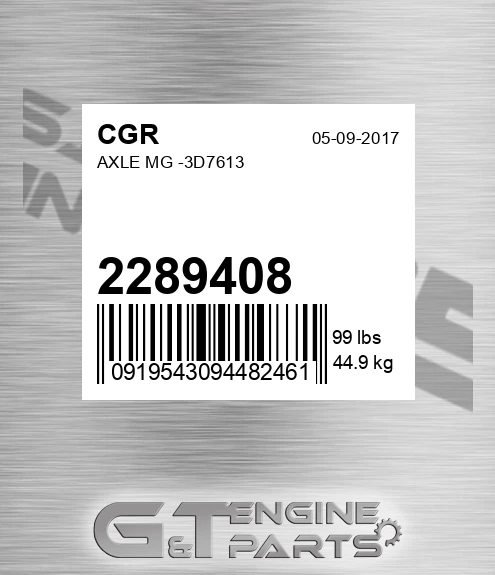 2289408 Axle Mg -3d7613
