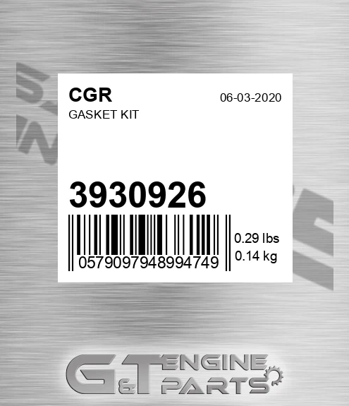 3930926 CGR Gasket Kit