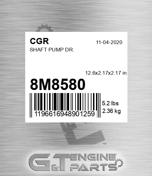 8M8580 CGR Shaft Pump Dr.