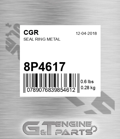8P4617 Seal Ring Metal