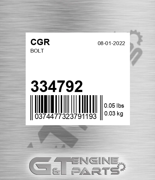334792 CGR Bolt