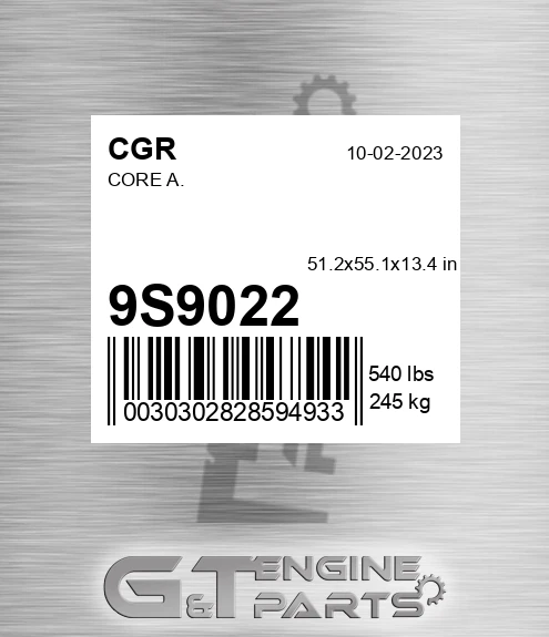 9S9022 CGR Core A.
