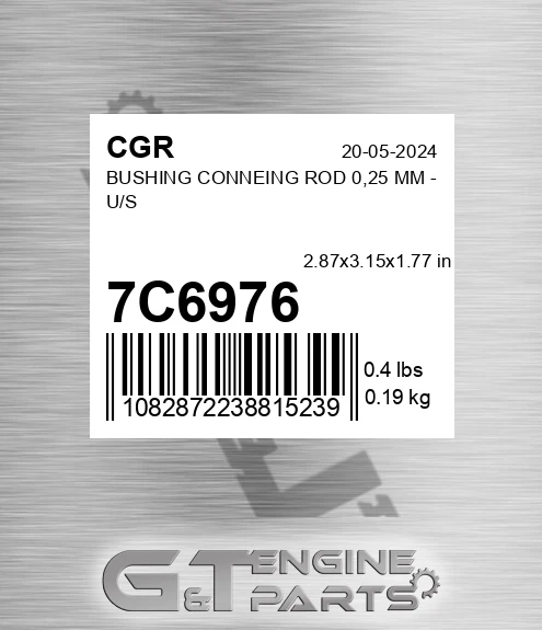 7C6976 Bushing Conneing Rod 0,25 Mm - U/s