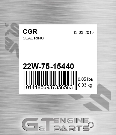 22W-75-15440 Seal Ring