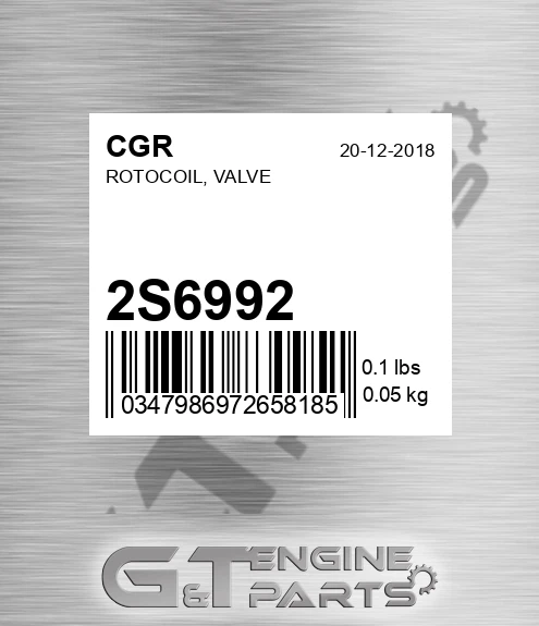2S6992 Rotocoil, Valve