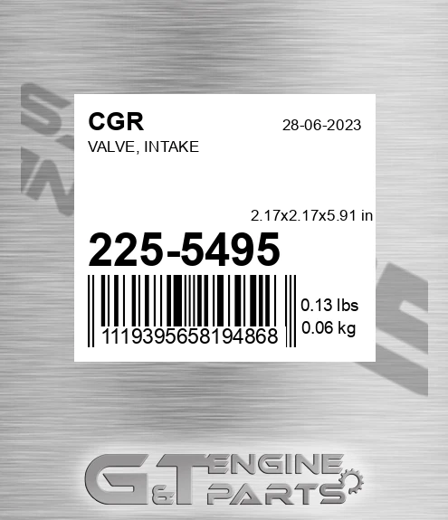 225-5495 Valve, Intake