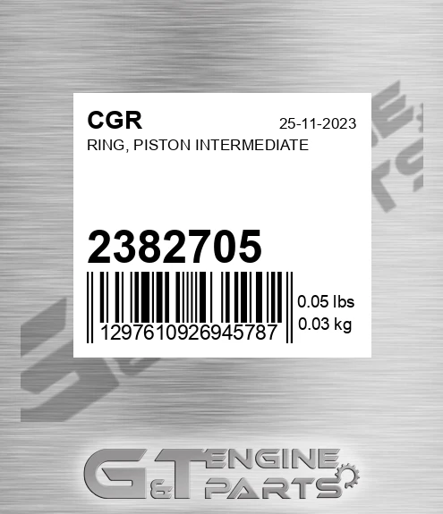 2382705 Ring, Piston Intermediate for CGR