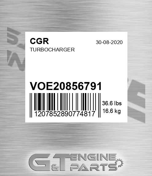 VOE20856791 CGR Turbocharger