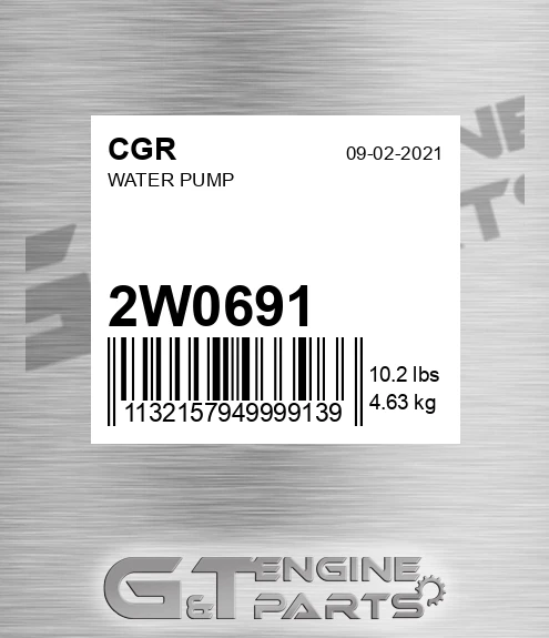 2W0691 CGR Water Pump