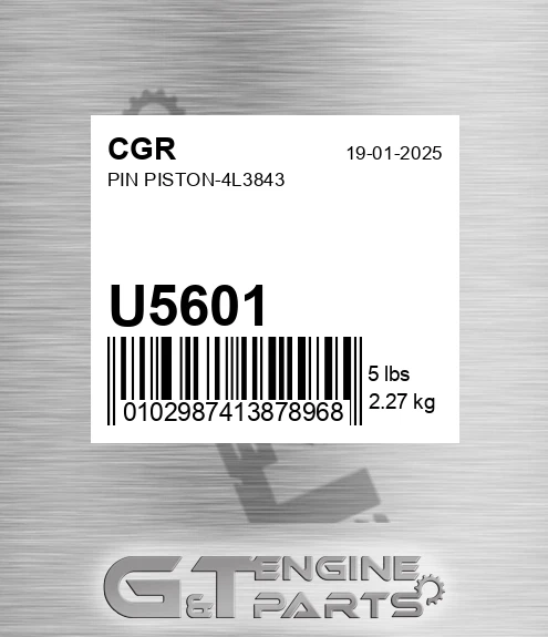 U5601 CGR Pin Piston-4l3843