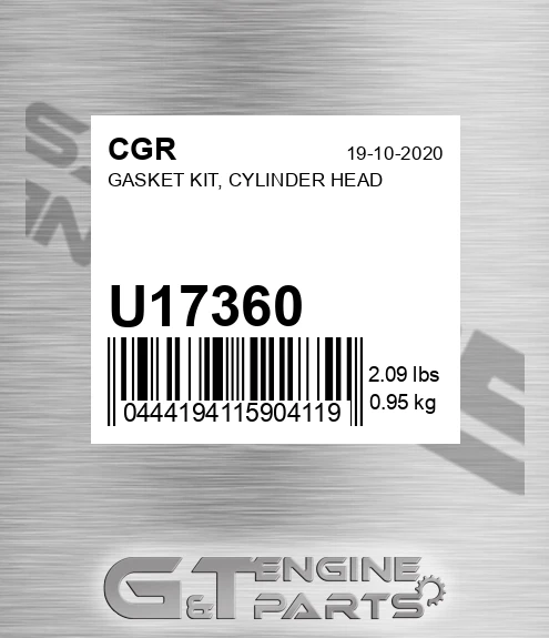 U17360 Gasket Kit, Cylinder Head