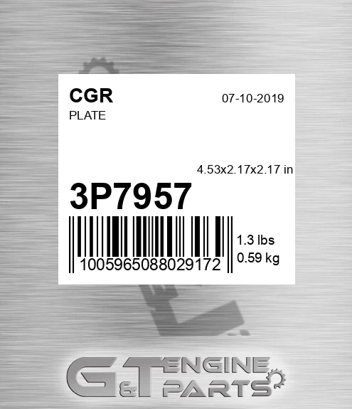 3P7957 CGR Plate