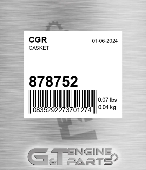 878752 Gasket