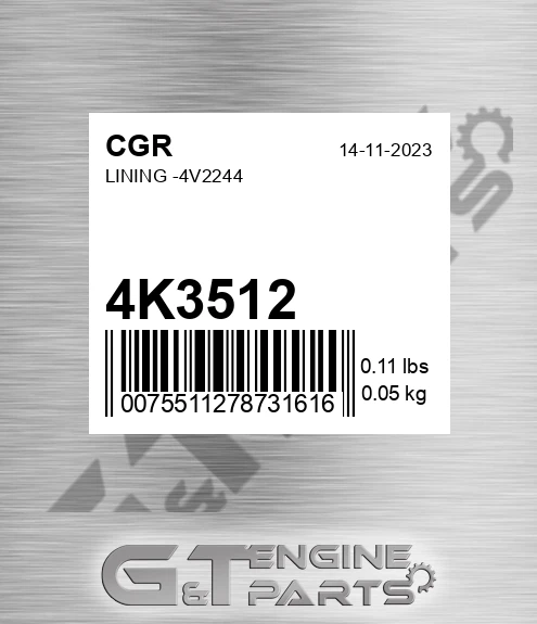 4K3512 Lining -4v2244