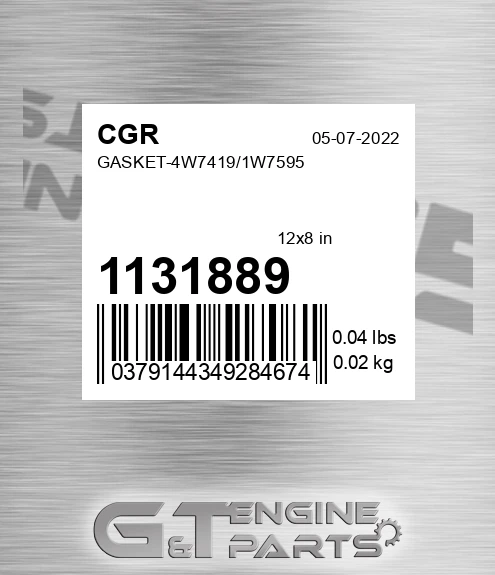 1131889 Gasket-4w7419/1w7595