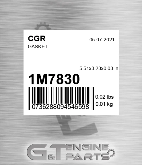 1M7830 CGR Gasket