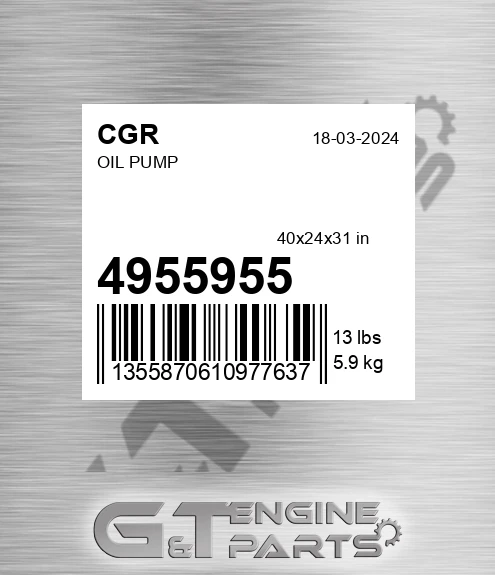 4955955 CGR Oil Pump