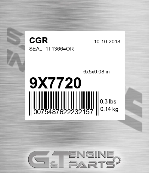 9X7720 Seal -1t1366=or