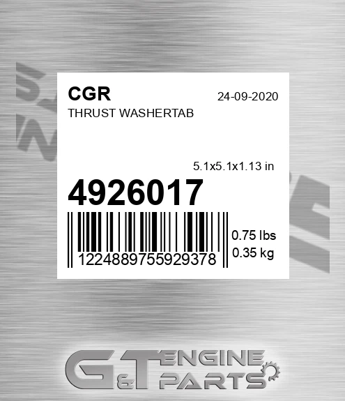 4926017 Thrust Washertab