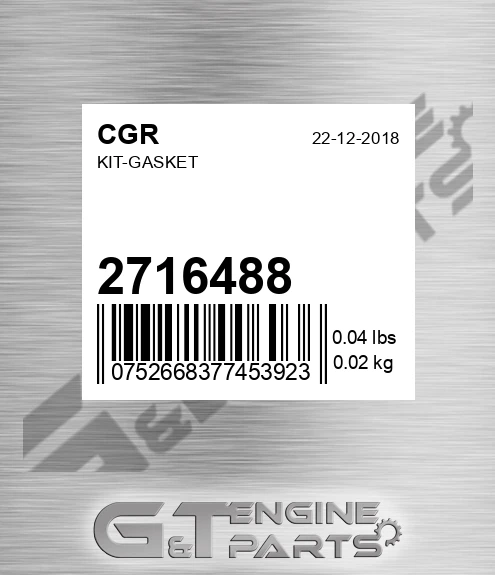 2716488 CGR Kit-gasket