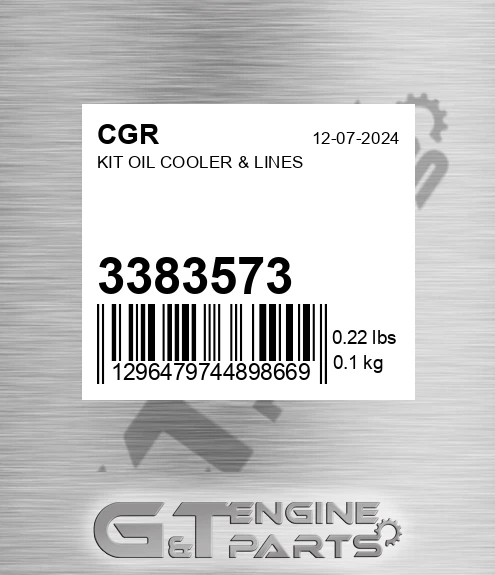 3383573 Kit Oil Cooler & Lines